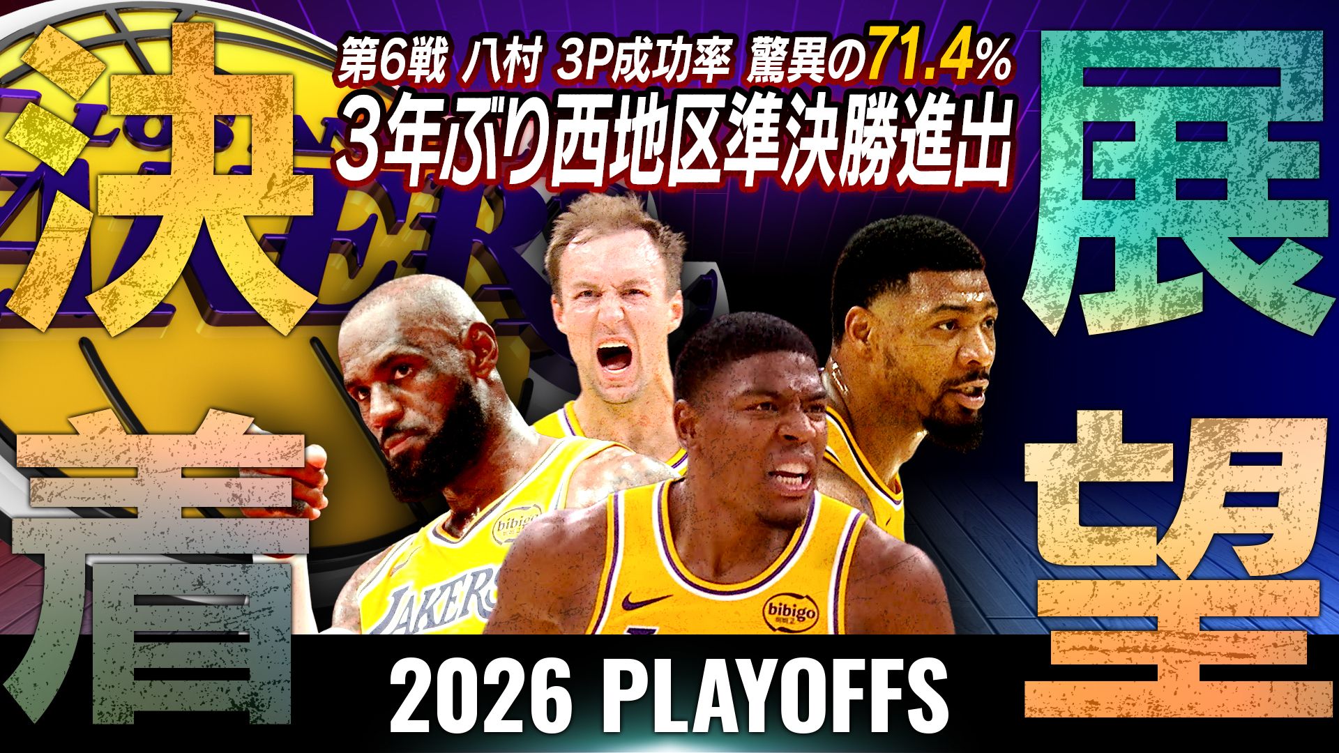 決着と展望 レイカーズ西地区1回戦突破！八村塁は驚異の3pt成功率